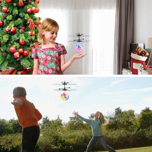  [아마존베스트]Betheaces Flying Ball Toys, RC Toy for Kids Boys Girls Gifts Rechargeable Light Up Ball Drone Infrared Induction Helicopter with Remote Controller for Indoor and Outdoor Games