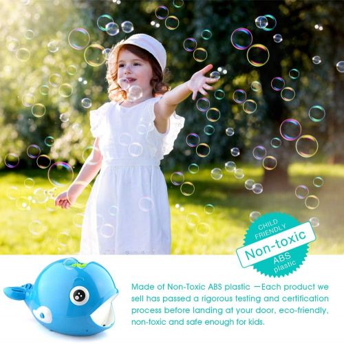  Betheaces Bubble Machine - Automatic Whale Bubble Maker Over 2000 Bubbles Per Minute Bubble Blower Toy for Kids Boys Girls Age of 4,5,6,7,8-16 Easy to Use of Indoor, Outdoor, Party