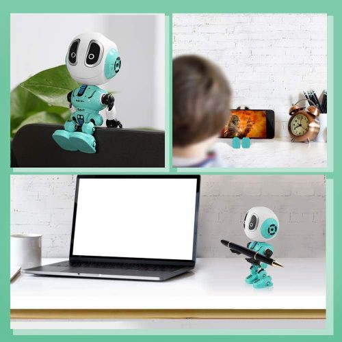  [아마존베스트]Betheaces Rechargeable Talking Robots Toys for Kids - Metal Robot Kit with Sound & Touch Sensitive Led Eyes Flexible Body, Interactive Educational Gift Toys for 3 4 5 6 7 Year Old