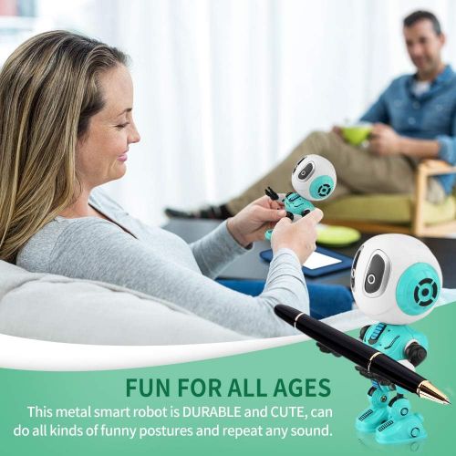  [아마존베스트]Betheaces Rechargeable Talking Robots Toys for Kids - Metal Robot Kit with Sound & Touch Sensitive Led Eyes Flexible Body, Interactive Educational Gift Toys for 3 4 5 6 7 Year Old