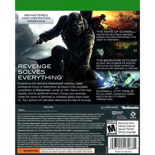  Bethesda Softworks Dishonored: Definitive Edition - Pre-Owned (Xbox One)