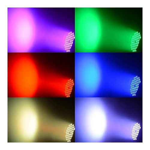  BETOPPER LED Stage Lights, 54x3W RGB Par Lights, DMX 512 Controller Sound Activated Uplights, DJ Lights with Daisy Chain, Spotlights, Wash Lights for Stage Performance, Party, Wedding, Club(4 Packs)