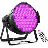 BETOPPER LED Stage Light, 54x3W DJ Light with Remote Control, RGB Sound Active Stage Lighting, Indoor DMX-512 Par Light Can, Illuminate Your Event,Parties,School Events,DJ Live Show,Concert etc.