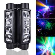 Betopper BETOPPER Spider Moving Head Light RGBW, 8 x 3W LED Lighting DMX 512 Dual Sweeper Pulse Strobe Effect for DJ Live Concert Lighting