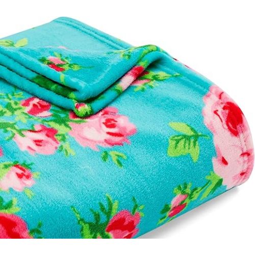  Betsey Johnson | Fleece Collection | Blanket - Ultra Soft & Cozy Plush Fleece, Lightweight & Warm, Perfect for Bed or Couch, Twin, Bouquet Day