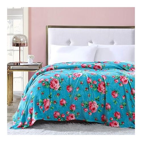  Betsey Johnson | Fleece Collection | Blanket - Ultra Soft & Cozy Plush Fleece, Lightweight & Warm, Perfect for Bed or Couch, Twin, Bouquet Day