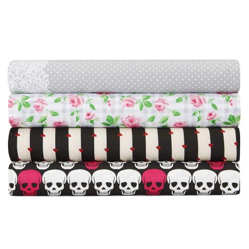  Betsey Johnson Sheet Set, Queen, Wonderland Stripe