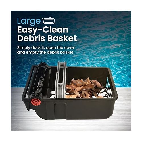  Betta SE Solar-Powered Robotic Automatic Pool Skimmer Cleaner with 30+ Hour Cleaning Battery, Pool Skimmer Anti-Stuck Foam Noodle, and Re-Engineered Twin SCT Motors (White)