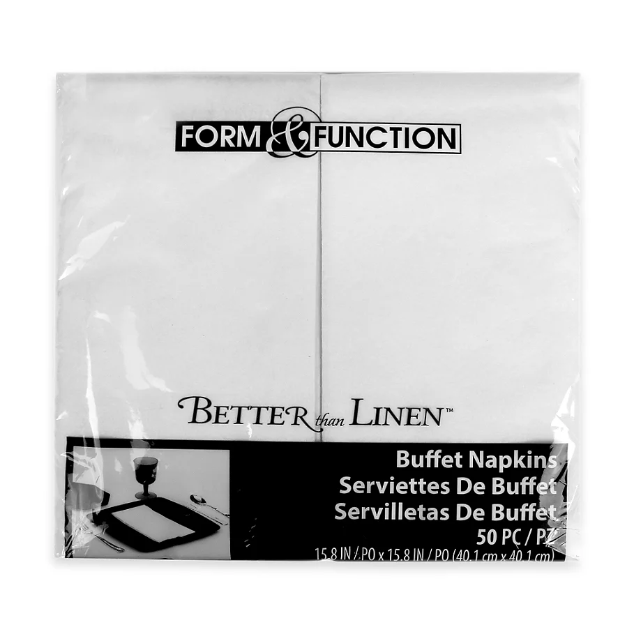 Better Than Linen 50-Count Paper Guest Napkins in Solid White