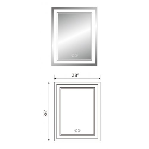  Better Home Better Life BHBL 24 x 32 in Vertical LED Bathroom Mirror with Anti-Fog Function (DK-C-CK160-W)