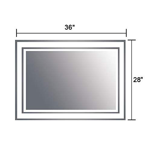  Better Home Better Life 28 x 36 In Vertical LED Bathroom Silvered Mirror with Touch Button （C-CK160-I）