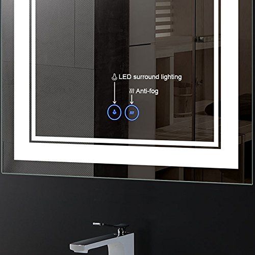  Better Home Better Life 28 x 36 In Vertical LED Bathroom Silvered Mirror with Touch Button （C-CK160-I）