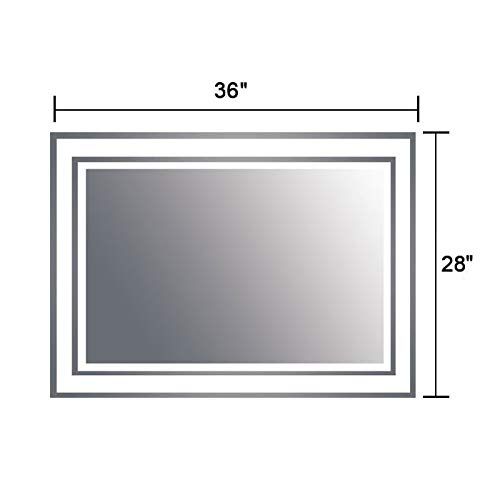  Better Home Better Life LED Bathroom Silvered Mirror with Touch Button (DK-OD-CK160) (28 x 36 in with Infrared Sensor)