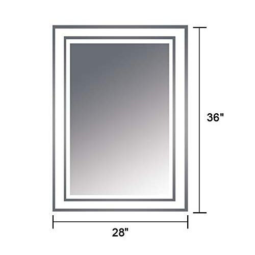  Better Home Better Life LED Bathroom Silvered Mirror with Touch Button (DK-OD-CK160) (28 x 36 in with Infrared Sensor)