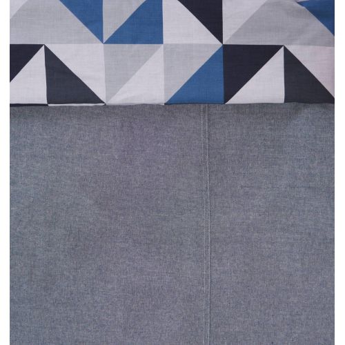  Better Homes & Gardens Reversible Chambray Triangle Duvet Cover Set