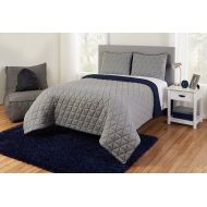 Better Homes & Gardens Grey Reversible Triangle Jersey Quilt Set