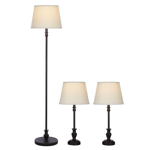  Better Homes & Gardens 3-Piece Lamp Set, Bronze Finish