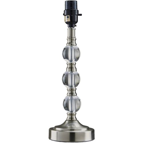  Better Homes & Gardens 14 Stacked Glass Ball Table Lamp Base, Brushed Nickel, LED Bulb Included