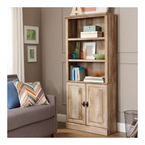 Better Homes & Gardens Better Homes and Gardens Crossmill Bookcase with Doors, Weathered