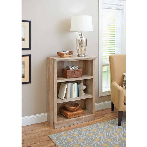  Better Homes & Gardens Supernon Better Homes and Gardens Crossmill Collection Sturdy Construction 3-Shelf Bookcase in Weathered Finish