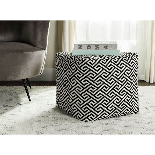  Better Homes & Gardens Better Homes and Gardens Greek Key Pouf