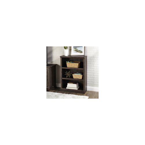  Better Homes and Gardens Crossmill Collection 3-Shelf Bookcase, Heritage Walnut