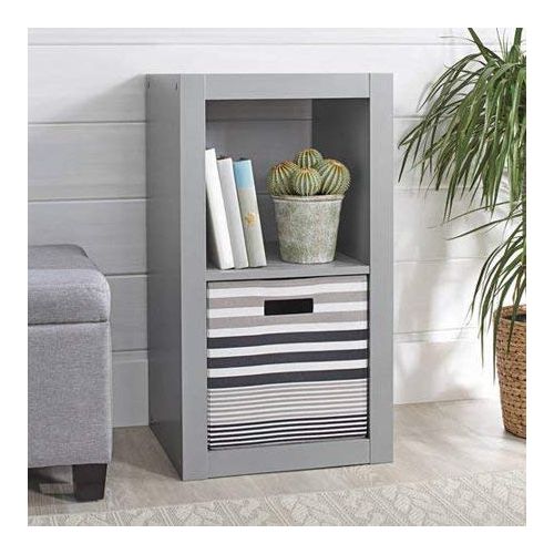  Better Homes and Gardens.. Bookshelf Square Storage Cabinet 4-Cube Organizer (Weathered) (White, 4-Cube) (Aqua, Set of 6 Storage Bins)