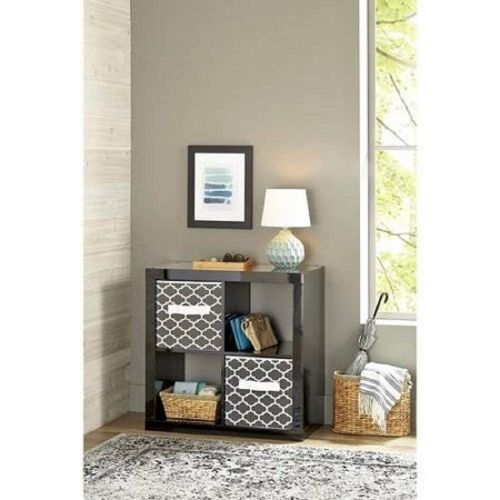  Better Homes and Gardens.. Bookshelf Square Storage Cabinet 4-Cube Organizer (Weathered) (White, 4-Cube) (Aqua, Set of 6 Storage Bins)