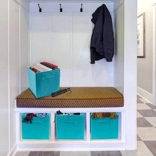  Better Homes and Gardens.. Bookshelf Square Storage Cabinet 4-Cube Organizer (Weathered) (White, 4-Cube) (Aqua, Set of 6 Storage Bins)