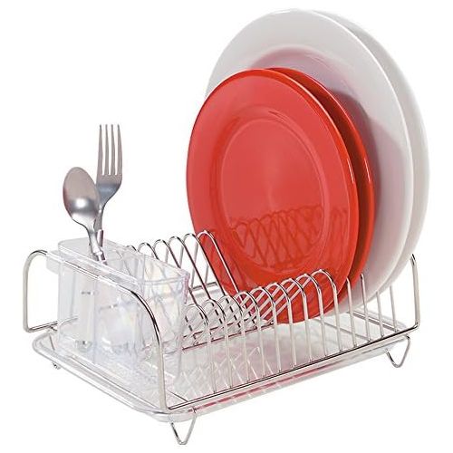  Better Houseware 3423 Compact Dish Drainer Set, Stainless