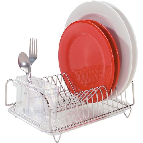  Better Houseware 3423 Compact Dish Drainer Set, Stainless