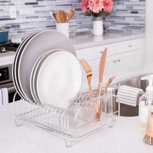  Better Houseware 3423 Compact Dish Drainer Set, Stainless