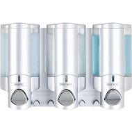 Better Living Products Aviva Shower Dispenser 3, Shampoo and Soap Dispenser, 3 x 11 fl. oz. Satin Silver, 11.2