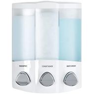 Better Living Products 76354 Euro Series TRIO 3-Chamber Soap and Shower Dispenser, White