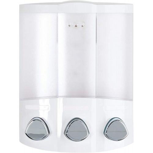  Better Living Products 76354 Euro Series TRIO 3-Chamber Soap and Shower Dispenser, White