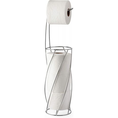  Better Living Products 54640 TWIST Toilet Caddy and Toilet Paper Reserve, Chrome
