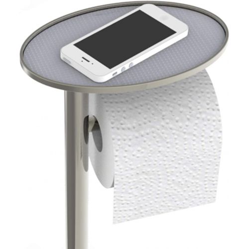 Better Living Products 54586 OVO Toilet Caddy with Tray, Polished Nickel