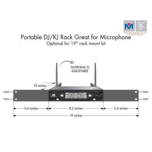  Better Music Builder VM-93C G5 Pro UHF Rechargeable Wireless Microphone System