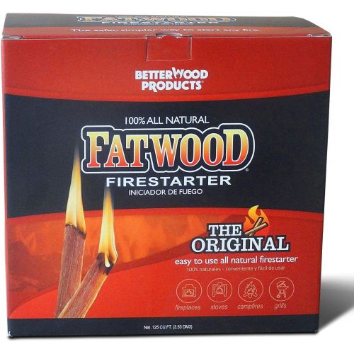  Better Wood Products Betterwood 10lb Fatwood Natural Pine Firestarter (1 Pack) for Campfire, BBQ, or Pellet Stove; Non Toxic and Water Resistant