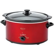 Betty Crocker BC-1544C Metallic Red Oval Slow Cooker with Travel Bag by Betty Crocker