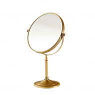 Betty Makeup Mirror Double Sided 3X Magnifying Desktop Mirror Round Rotary Desk Mirror 360° Swivel, 8-inch Mirror，Gold