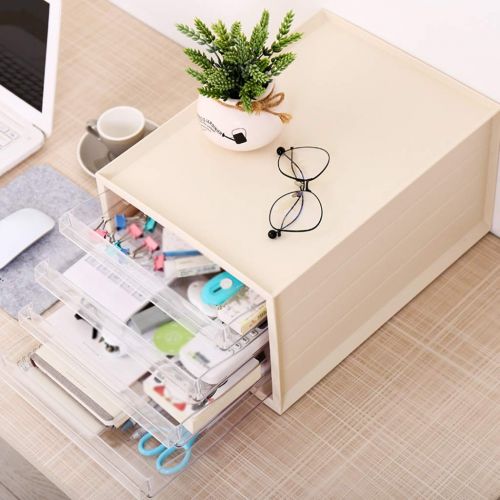  Betty Drawer Type Plastic File Cabinet, 4 Layer Desktop Office Storage File Box A4 Data Storage Cabinet (Color : C)