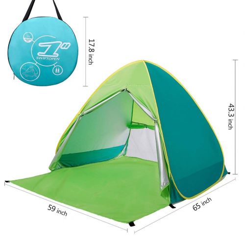  Betty Pop Up Beach Tent Large 1-2 Persons,UPF 50 + UV Protection Sun Shelter Sun Shade,Automatic Kids Portable Tent Family Cabana Beach Shelter for Fishing Camping Garden Outdoor