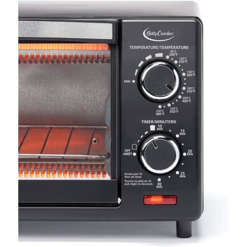  Betty Crocker BC-1664CB Toaster Oven, 0.9 L, Black