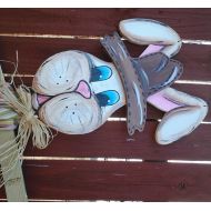 BetweenTheCreeks Wooden Fall Scarecrow or Bunny Garden Decoration