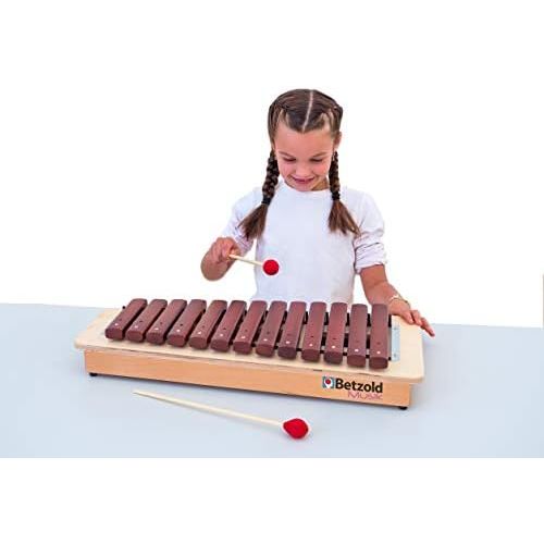  [아마존베스트]Betzold-Musik Bel Bicycle Note Compact Soprano Diatonic Soprano XylophoneC2bis A3. 16XYLOPHONE Classical Orchestra Musical Instrument Claves Music School Learning Game Rod Game Music