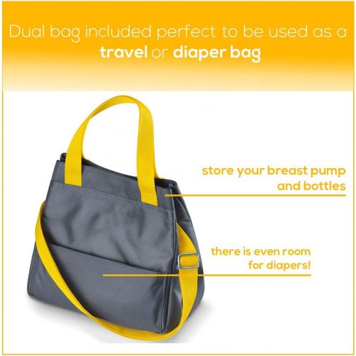  Beurer Electric Dual Breast Pump, Double Comfortable Pumping, Portable Strong Suction and Tote Travel Bag for Moms, BY70