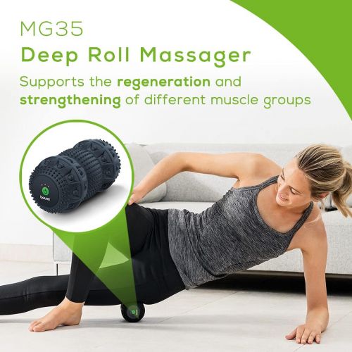  Beurer 3-Speed Vibrating Massage Roller - High-Intensity Deep Tissue Massager for Targeted Muscle Relief, Mobility & Training - Trigger Point Massage Ball, MG35