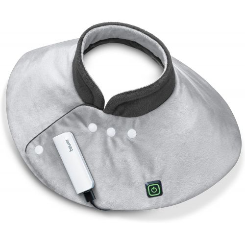  Beurer Portable, Wireless, Heating Belt Pad with Convenient Storage Bag, Rechargeable for Indoor and Outdoor Use, Pain Relief, Grey HK67