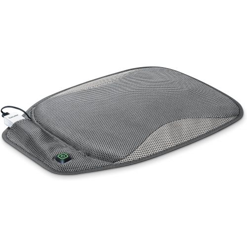  Beurer Portable, Wireless, Heating Belt Pad with Convenient Storage Bag, Rechargeable for Indoor and Outdoor Use, Pain Relief, Grey HK67